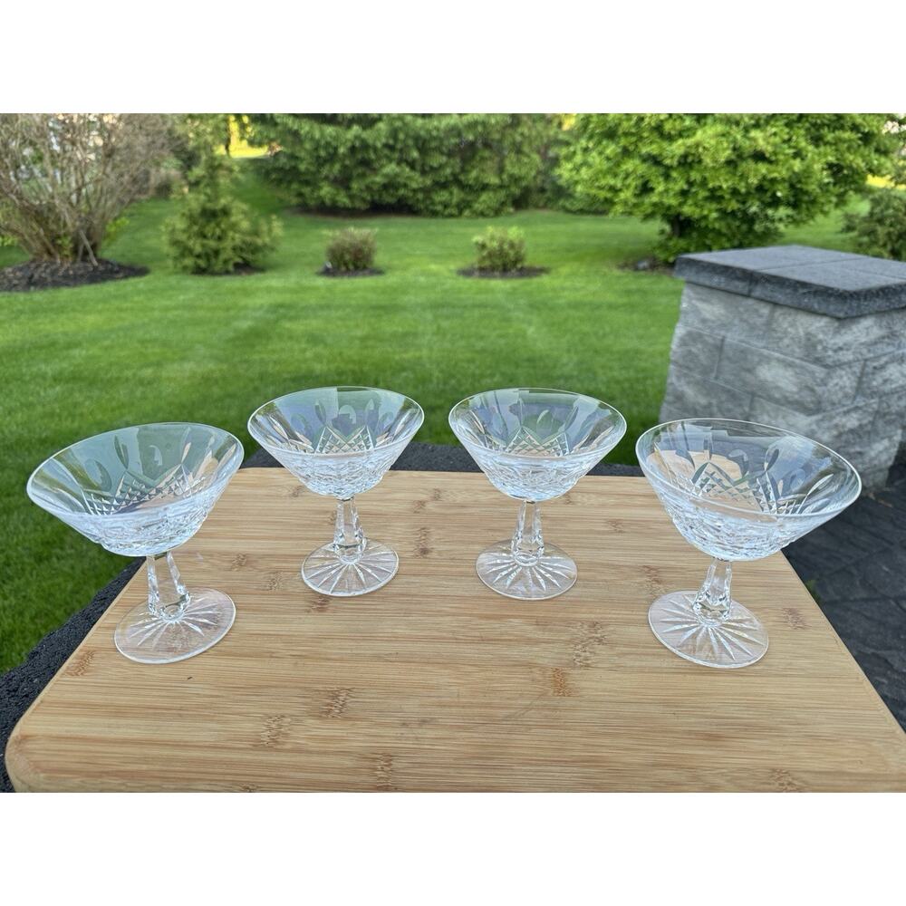 Waterford Kenmare Crystal Champagne Sherbet Coupe Glass 4-5/8” ~set Of 4
